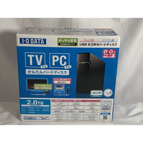 【未使用】 アイ・オー・データ I-O DATA 外付けHDD 2TB HDCA-U2.0CKD