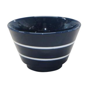 どんぶり茶碗 丼ぶり ボーダーネイビー 切立丼 大 358126 : ワッツ
