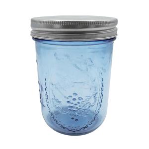 ガラス瓶 コップ カップ ドリンクジャー ストロー穴付 420ml 323920
