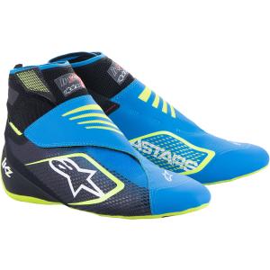 【新商品】カートレーシングシューズ TECH-1 KZ V2 SHOES BLACK ENAMEL BLUE YELLOW FLUO 2713023-1795 【alpinestars アルパインスターズ】｜wattsu