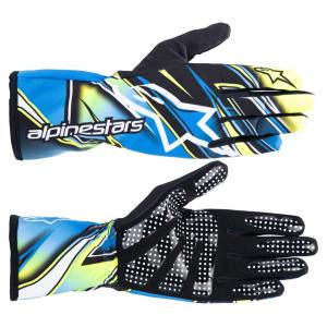 alpinestars（アルパインスターズ）カートレーシンググローブ TECH-1 K RACE V2 COMPETITION GLOVES YELLOW FLUO BLUE WHITE 572｜wattsu