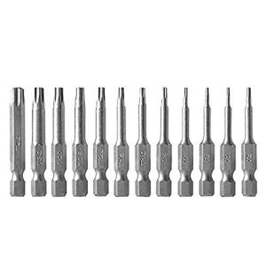 Bestgle トルクスドライバー トルクス星ネジ用ビットセット 六角軸 6.35mm 12本組み T5-T40 ドリル ビット工具 六角ビットセット