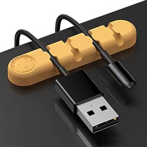 FengJu ケーブルホルダー 2本セット コード 収納 まとめる 固定 ケーブルオーガナイザー ケーブルクリップ 配線整理 絡み防止 両面テープ付き