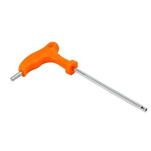 Utoolmart T型ボール 六角レンチ T型ボールポイントレンチ オレンジ 5mm 全長210mm 1本入り ポ45＃鋼リッシュクロームメッキ