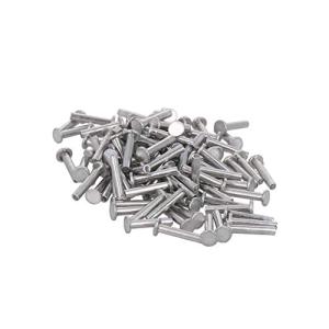 MroMax 中空リベット 半管状リベット フラットヘッドリベット アルミ 平リベット フラットヘッド カシメピン 平リベット アルミニウム シルバー