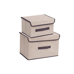 収納ボックス 収納ケース ふた付収納ボックス 収納用品 取っ手付き 大 小 2個セット 衣類 衣装ケース ぬいぐるみ カラーボッ