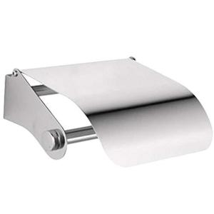 AllBright トイレットペーパーホルダー 紙巻器 ペーパー ロール ステンレス製 棚付き 壁掛け式 取り替え シンプル 差し込み式 (シルバー2