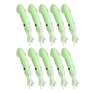 [SENYON] 夜光 イカ ソフト ワーム 釣り 個数 セット (グリーン,