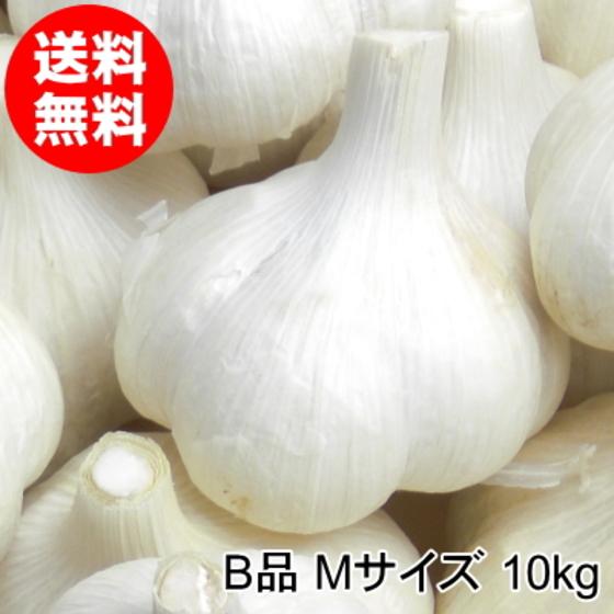 セール品 にんにく 青森 国産 Mサイズ 10kg B品 福地ホワイト六片