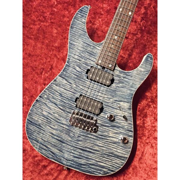 T's Guitars DST-Pro 24 5A Flame Maple -Trans Blue ...