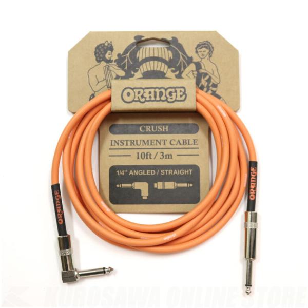 ORANGE Crush 10ft Instrument Cable Angled to Strai...