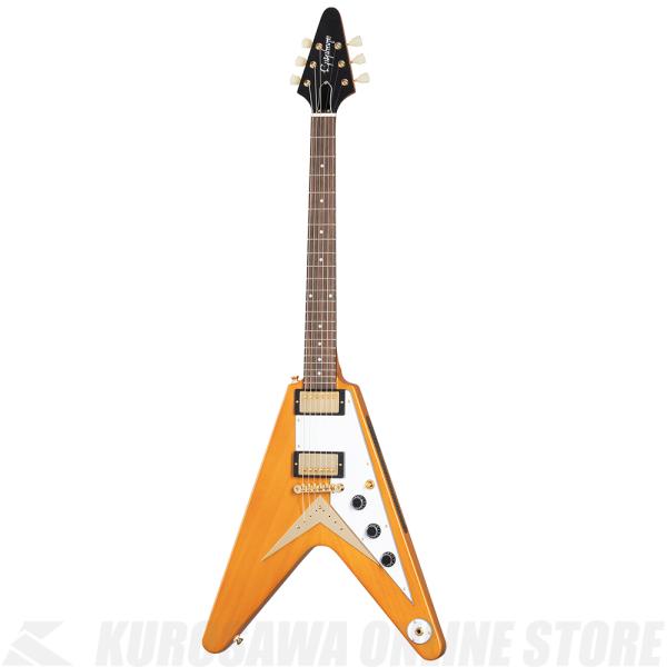 Epiphone 1958 Korina Flying V Aged Natural, White ...