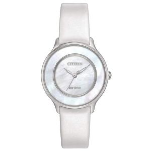 《新品未使用》Citizen Eco-Drive EM0381-03D Ladies Mother-of-Pearl White Watch【並行輸入品】｜wawawa333