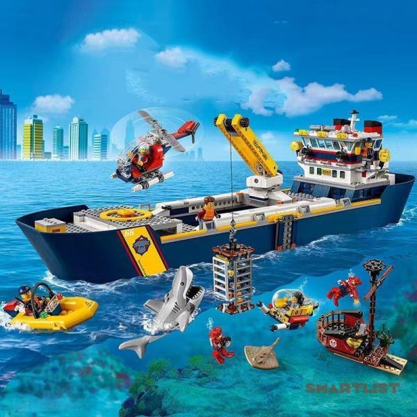 LEGO交換品交換 シティ 海の探検隊 海底探査船 子供の日プレゼント 木製ブロック 子供のおもちゃ...