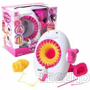 編み機 おもちゃ 編み物おもちゃ 編み機玩具 編みキット 丸型 毛糸付き 22針 調節可能 ペンギンタイプ ハンドメイド 子供用 DIY ギフト クリスマス プレゼント