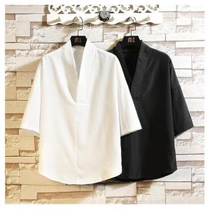 作務衣用 肌着 Tシャツ メンズ インナー 半襦...の商品画像