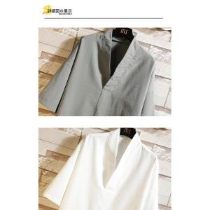 作務衣用 肌着 Tシャツ メンズ インナー 半...の詳細画像4
