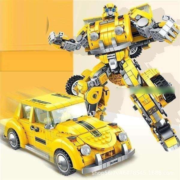 レゴ LEGO レゴブロック レゴ機械 車 変身 イエロー 変身車 ロボット 互換 想像力 創造力 ...