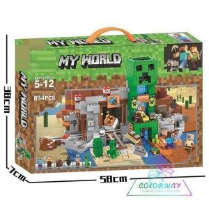 マインクラフト 巨大クリーパー像の鉱山 豪華セット LEGOレゴ互換品 ブロック ミニフィグ 組み立て おもちゃ 6歳 8歳 子供 男の子 誕生日 クリスマス プレゼント｜way-store