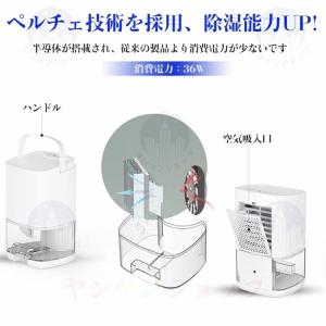 除湿機 衣類乾燥 小型 ペルチェ式 軽量 おす...の詳細画像2