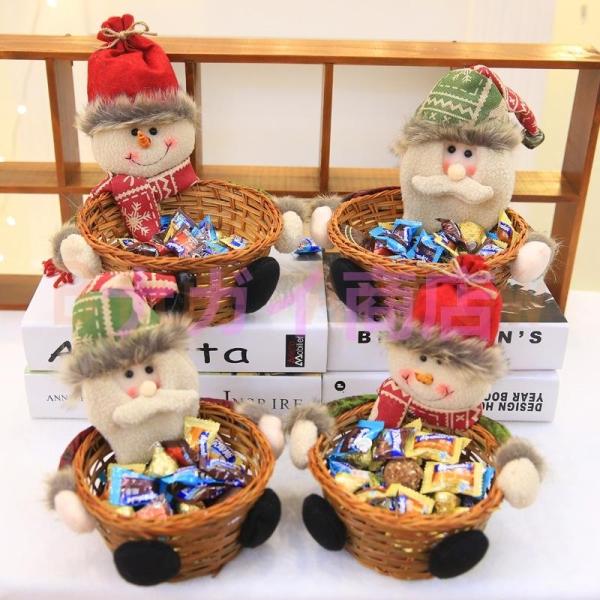 クリスマス お菓子 果物カゴ 可愛い ギフトカゴ クリスマス サンタクロース 小物 おしゃれ 飾り物...