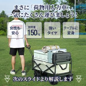 キャリーワゴン アウトドアワゴン キャスター付...の詳細画像2