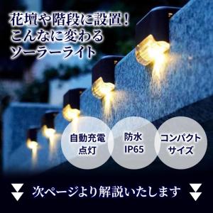 ソーラーライト 屋外 防水 LED ガーデンラ...の詳細画像4