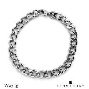 ライオンハート ウェアラブル チェーン ブレスレット サージカルステンレス TYPE C 喜平 シルバー メンズ ブランド LION HEART｜wayng