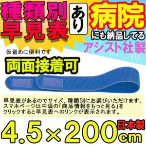 マジックテープ 面ファスナー エラスト両面マジックベルト ブルー Bタイプ 4.5×200cm 日本...