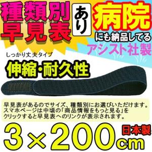 マジックテープ 面ファスナー エラストマジックベルト ブラック 3×200cm 日本製 国産 伸縮性...