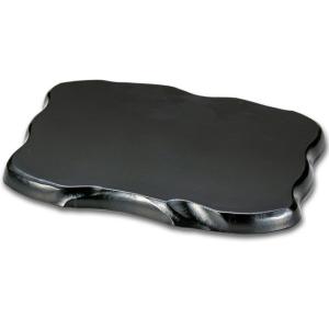 12号 木製 並板（黒）飾り台