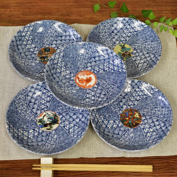 お皿 セット おしゃれ 食器 九谷焼 小皿 5枚組 時代画 陶器 和食器 取り皿 日本製
