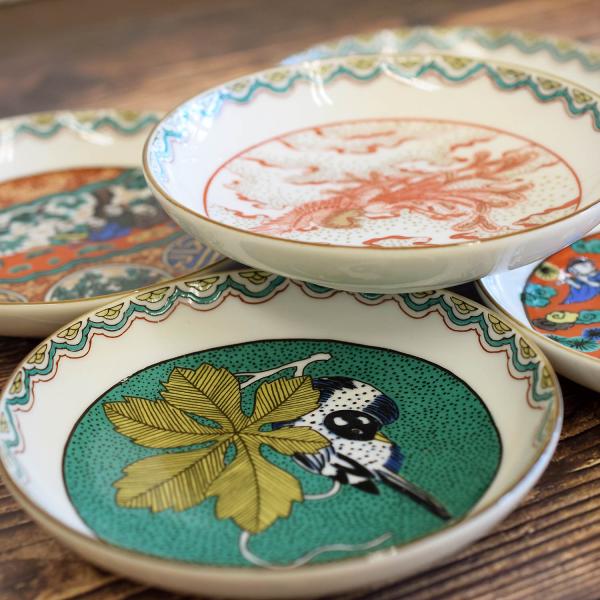 お皿 セット おしゃれ 食器 九谷焼 小皿 5枚組 時代画 陶器 和食器 取り皿 日本製