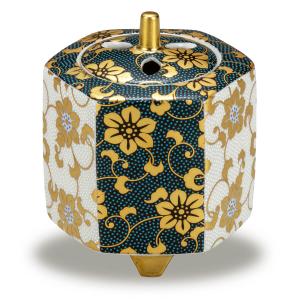 おしゃれ 九谷焼 3号 香炉 鉄仙紋 陶器 インテリア 高級 置物 伝統工芸品 日本製