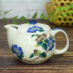九谷焼 日本の伝統工芸品【九谷焼】 ポット急須 鳥ぶどう 網付 (K9-595