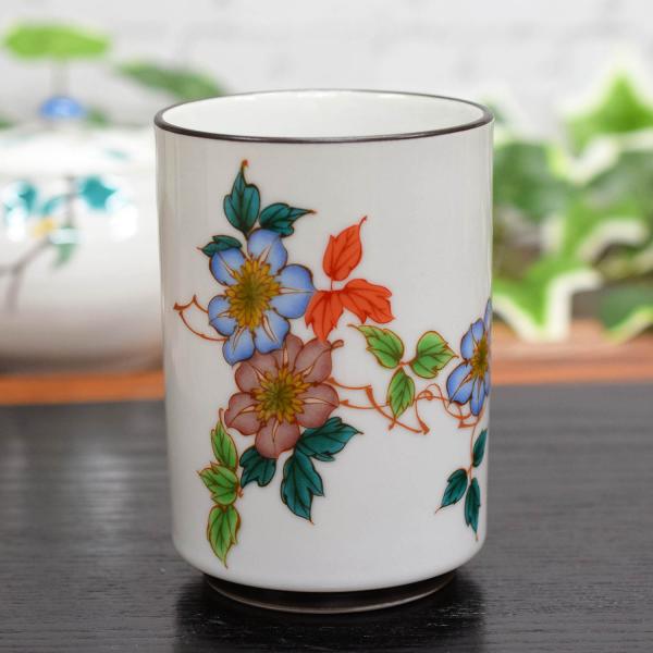 還暦祝い プレゼント ギフト 九谷焼 湯呑み 鉄仙 70代 80代 60代 父 母