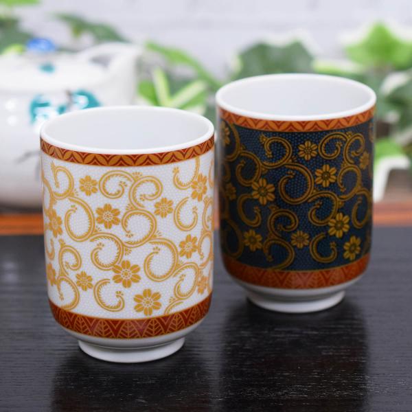 米寿祝い プレゼント ギフト 九谷焼 夫婦湯呑み 青粒/白粒 70代 80代 両親