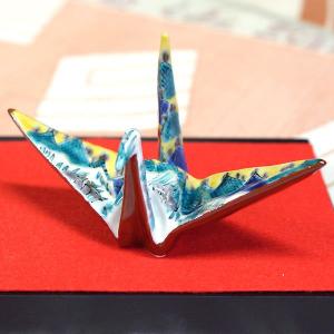 九谷焼 縁起物 玄関 開運 置物 色絵折り鶴 鶴亀 : 和座倶楽部 - 通販