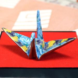九谷焼 縁起物 玄関 開運 置物 色絵折り鶴 鶴亀 : 和座倶楽部 - 通販