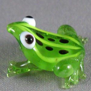 ガラス緑蛙 座りの商品画像