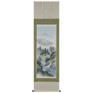 掛け軸専門 掛軸 販売 通販店 彩色山水（小林 翠月） 年中掛け 山水画
