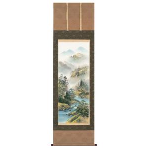 掛け軸専門 掛軸 販売 通販店 彩色山水（小林 翠月） 年中掛け 山水画