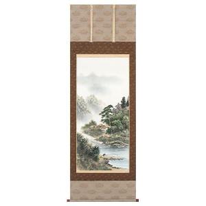 掛け軸専門 掛軸 販売 通販店 彩色山水（小林 翠月） 年中掛け 山水画