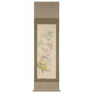 掛け軸専門 掛軸 販売 通販店 彩色山水（小林 翠月） 年中掛け 山水画
