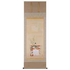 掛け軸専門 掛軸（かけじく）販売 通販店<br>立雛 （藤吉 正勝） 二重箱 <br>初節句 桃の節句 ひなまつり お雛様