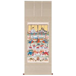 掛け軸専門 掛軸（かけじく）販売 通販店<br>お雛様 （小林 翠月）<br>初節句 桃の節句 ひなまつり