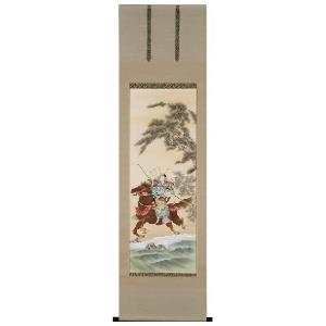 掛け軸専門 掛軸（かけじく）販売 通販店 <br>武者（藤吉 正勝）二重箱 <br>初節句 端午の節句 こどもの日