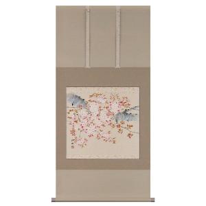 掛け軸専門店 掛軸 通販 桜（奥田 吟水） 花鳥画 春用掛軸 日本画 全国送料無料 新品掛け軸｜wazakkahonpo