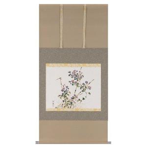 掛け軸専門店 掛軸 通販 蔦（奥田 吟水） 花鳥画 秋用掛軸 紅葉 日本画