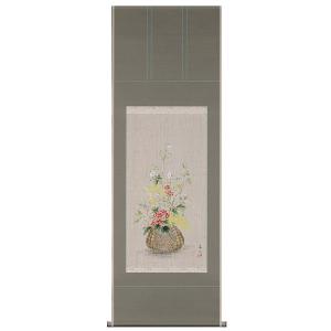 掛け軸専門店 掛軸 通販 花籠（藤沢 真二） 花鳥画 四季花 年中掛け